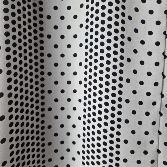 Tahari Black and White Striped Polka Dot Button Down Shirt SIZE XL. Like New. - Picture 8 of 11